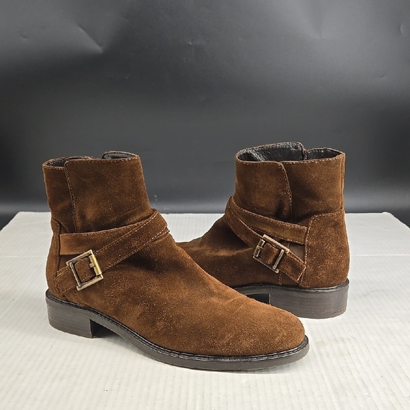 Aquatalia Shoes - Aquatalia Suede Leather Bree Ankle Boots 10